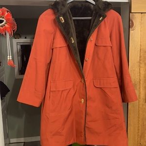 Forecaster of Boston faux fur lined coat with lined hood.